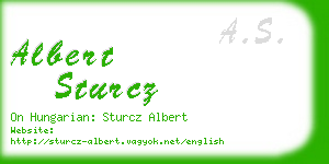 albert sturcz business card